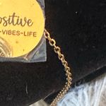 Faux Gold Plated Positive Mind Vibes Life Adjustable Necklace Photo 3