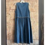 DKNY Vintage Womens Denim Sleeveless Dress Blue Size S Cottage Photo 2