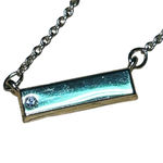 Women's Unbranded Silver Gold Diamond Bar Necklace, One Size Photo 2