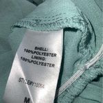 DO+BE Mint Green Ruffled Smocked Ruffle Chiffon Cropped Round Neck Blouse M Photo 8