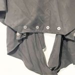 Vetta Size 2 Black Draped Front Button Back Timeless Capsule Wardrobe Top Photo 4