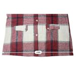 Cottagecore Collared Red Plaid Flannel BU Shirt Shacket LARGE Cabincore NWT Photo 9
