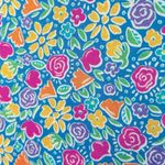 Hanna Andersson Vintage 90s Floral Midi Peasant Dress XL – Made in USA Blue Photo 8