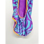 Nike  Vintage Swimsuit Reversible Size Large Blue Purple Open Back One Piece Photo 5