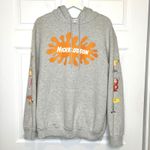 Nickelodeon ‎ Hoodie Pullover Gray 90s Cartoon Characters TV Show Sweatshirt Photo 1