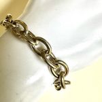 Cookie Lee silver tone link baseball charm bracelet Photo 3