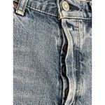 Moussy Womens Blue Distressed Highwaisted Frayed Hem Denim Shorts Size 28 Photo 4