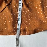 Lulus Missy Rust Orange Polka Dot Satin Knotted Front Mini Dress size medium Photo 14