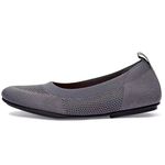 FitFlop  Allegro Women's 10 Gray Metallic Knit Slip On Flats Shoes Comfort NEW Photo 1