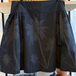 Norma Kamali Woven Poplin A-line Black Palm Tree Skirt, 16 Photo 1