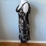 Redux Philip Dicaprio Silk Floral Sleeveless Cowl Neck Midi Dress Size 10 Black Photo 3