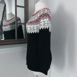 J.Jill Festival Cottage Fair Isle Sweater Black Mul Pullover, Size XS New w/Tag Photo 1