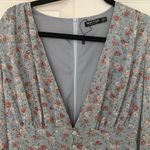 Nasty Gal  Blue Floral Chiffon Dresss Photo 2