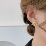 18K Gold Plated Crystal Stud Earrings for Women,Luxury Crystal Earrings Photo 4