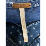 Free People  Take Me Somewhere Blue Sleeveless Denim Cutout Tie-Front Romper Sz M Photo 3