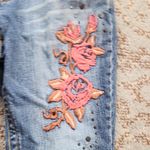 D. Jeans Floral Embroidered Y2K Denim Jeans Blue Pink 30 Photo 6