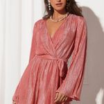 Pink Shimmer Fringe Romper Photo 1