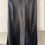 La Miel Midi Silk Skirt Black Size L Photo 0