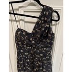 BCBGeneration  Black & Metallic Gold One Shoulder Mini Dress Party Cocktail Event Photo 1