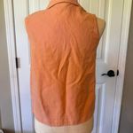 Anna and Frank Silk Sleeveless Collar Button Front Vest Top Peach Size S Photo 1