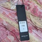 Beulah Pink Lace Ruffle Mini Dress Puff Sleeve Coquette Kawaii Womens Small Photo 3