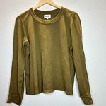 NWOT Mate Women's Size Small Olive Green Crew Neck Tee & Wide Leg Pants Set EUC Photo 0