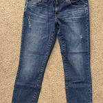 Big star Women's Dark Blue Ankle Jeans Photo 0