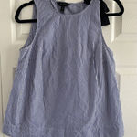 J.Crew  Womens 4 Navy Striped‎ Sleeveless Top Bow Shoulder Photo 0