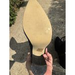 Unbranded Women's 4 Inch Block Heeled‎ Suede Lace Up Boots With Size Zipper Black Photo 3