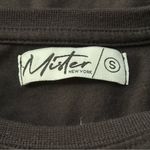 Mister New York Size S Black Contrast White Stitch Cotton Short Sleeve T Photo 3