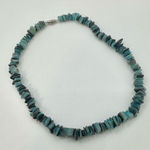 Blue dyed mother of pearl necklace Photo 0