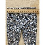 Tory Burch  Acoma Print Cropped Skinny‎ Jeans Riviera Blue Size 25 Photo 2