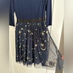 Modcloth Celestial Embroidered Tulle Mini Dress Size L Christmas Holiday Party Photo 3