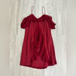 Haute Hippie  Silk Chiffon Bibi Ruffled Slip Dress – Heart Red – Size 2 – NWT Photo 8