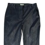 Rebecca Taylor NEW High Rise Straight Leg Velvet Pant Carbon Gray Size 10 Photo 2