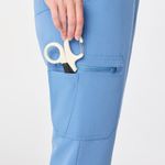 FIGS High Waisted Dowa Scrub Pants in Ceil Blue, Size Medium Photo 4