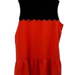 Victoria Beckham Target Orange Black Scallop Trim Dress Size 3X Red Photo 3