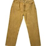 RE/DONE  70s Stovepipe Jeans, Straight Leg, Washed Mustard, Size 32 Photo 2