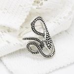 Boho Silver Snake Ring Photo 2