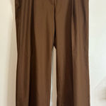 J. Jill Brown Wide Leg Pants Size 12 Rayon Blend Pull Photo 0
