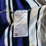 Escada Y2K Early 2000s White/Blue Striped Asymmetrical Thin Light Weight Long Top Photo 6