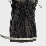 INC International Concepts Is Black and Silver Bling Fringe Heeled Boots Sz 7.5M Photo 3