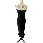House Of CB  London SZ L black strapless cocktail dress with flare bottom Photo 3
