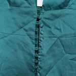Chic Emerald Green Women's Blouse with Button Detail Size M Photo 1