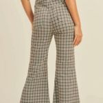 Miou Muse Plaid Flared Pants Photo 2
