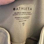 Athleta  Women's Size XS Sage Green Delancey Textured‎ Moto Tight Leggings Photo 3