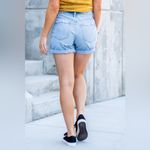 Vervet Distressed Denim Jean Boyfriend Shorts Size Large Blue Photo 2