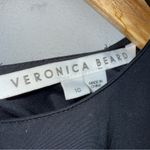 Veronica Beard  Torres Long Sleeve Black Mini Dress Pleated Corset Size 10 Photo 5