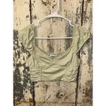 Princess Polly  Karla Crop top, size 6, sage green Photo 2