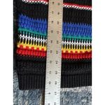 Vintage Cuddle Knit Sweater MockNeck Women's Medium Rainbow Striped Made In USA Photo 4